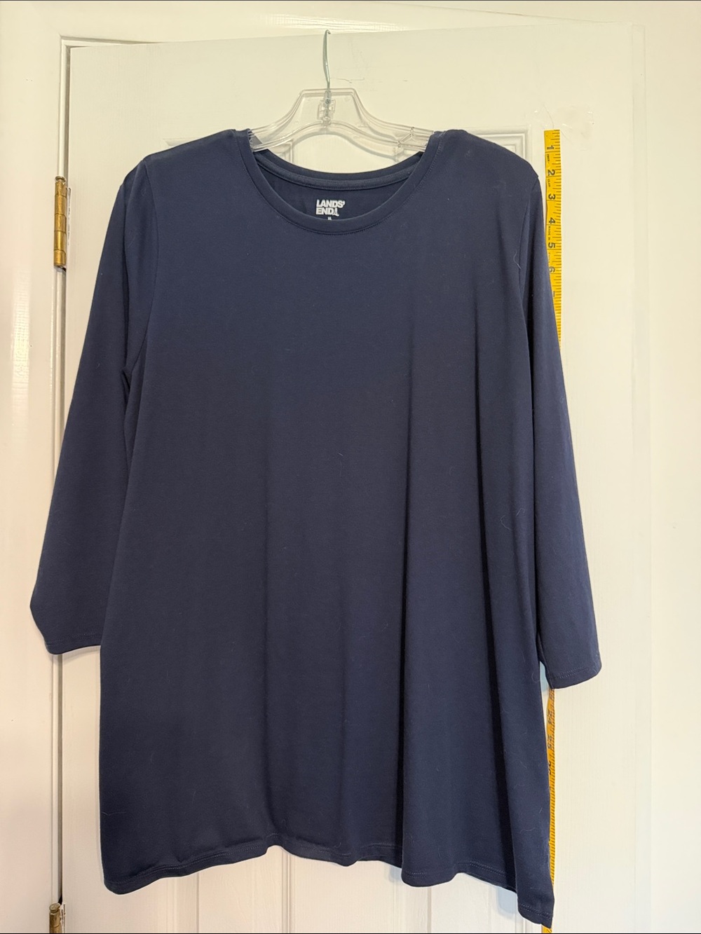 Lands' End Women's Dark Navy Long-Sleeve Crewneck Tee